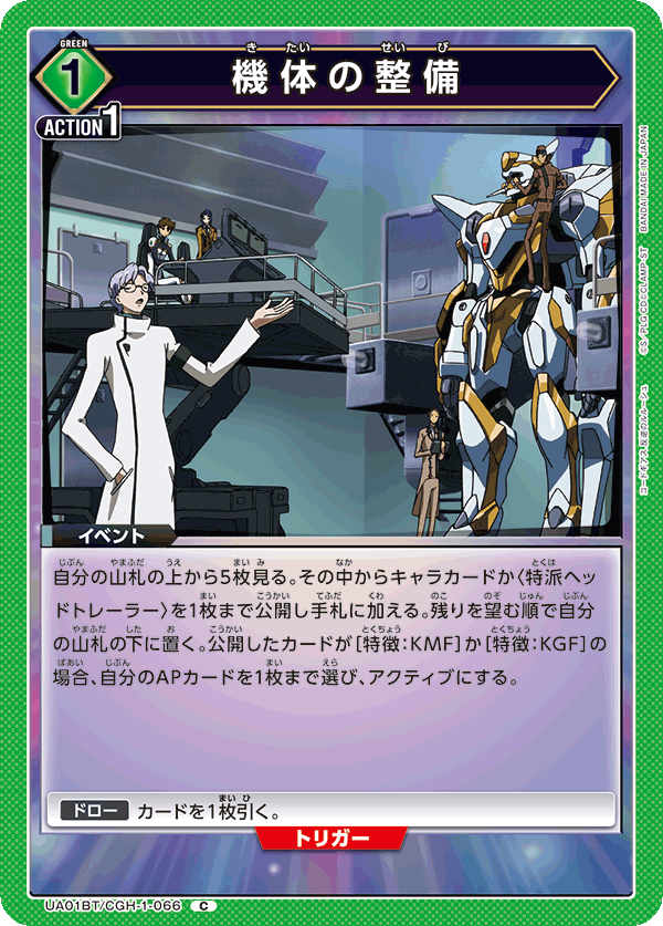 UA01BT/CGH-1-066 機体の整備