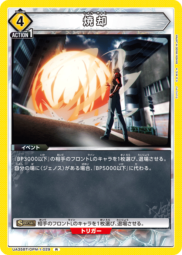 UA35BT/OPM-1-029 焼却