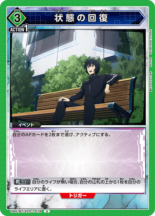 UA51BT/SLG-1-078 状態の回復