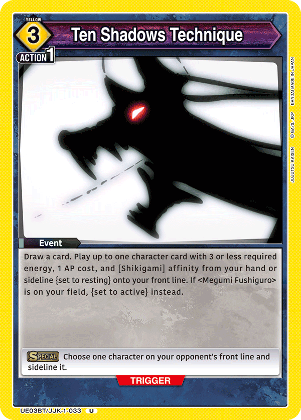 UE03BT/JJK-1-033 Ten Shadows Technique