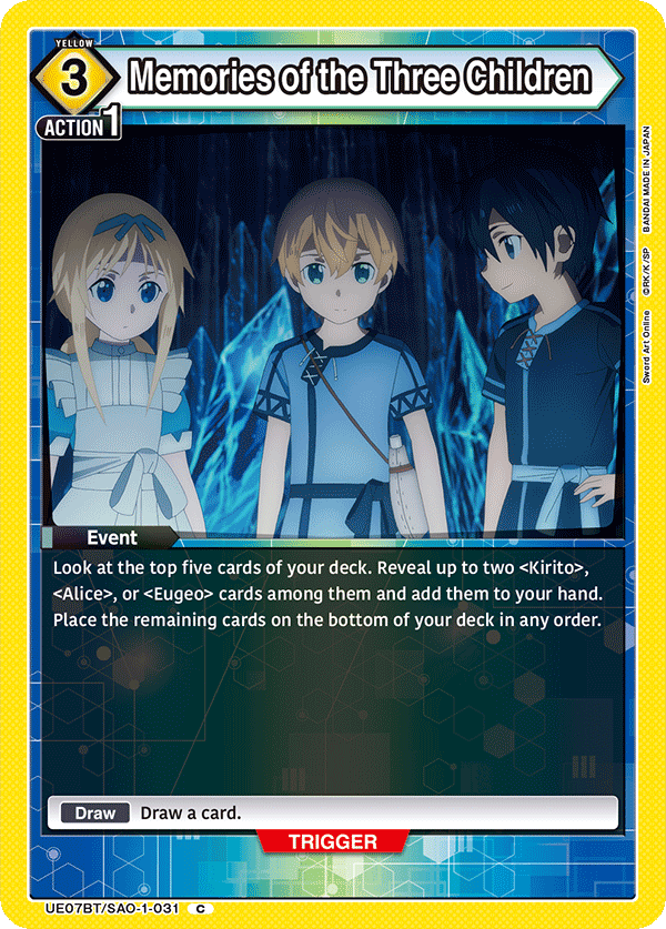 UE07BT/SAO-1-031 Memories of the Three Children