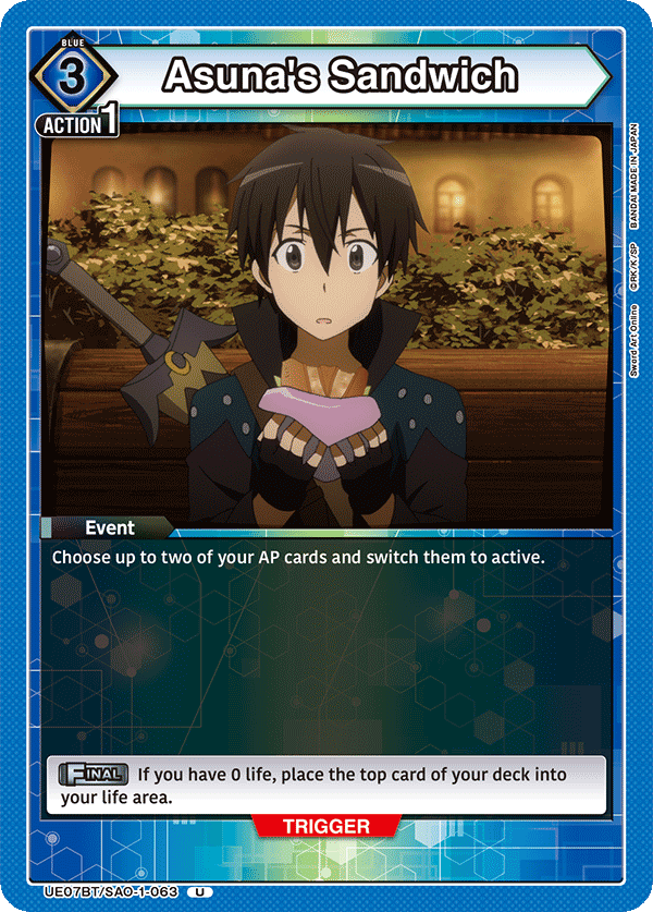 UE07BT/SAO-1-063 Asuna's Sandwich