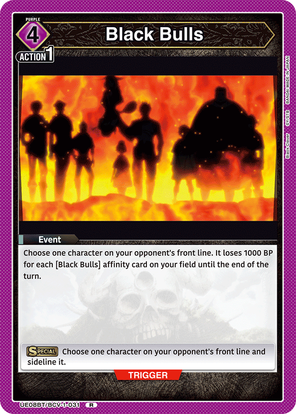UE08BT/BCV-1-031 Black Bulls