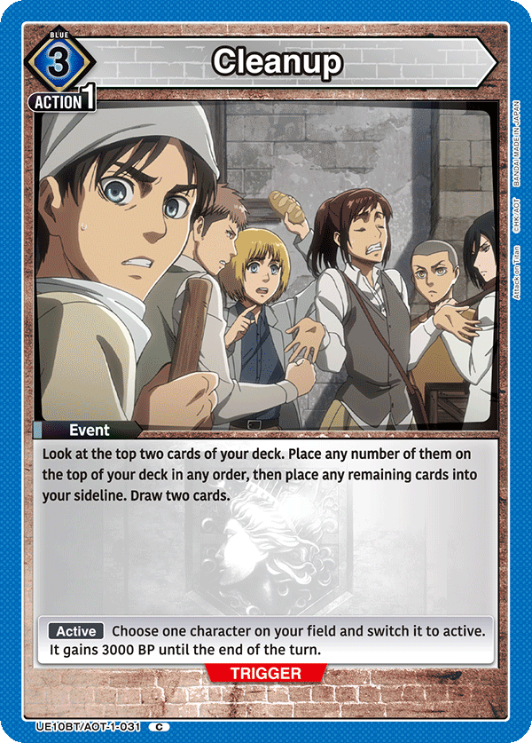 UE10BT/AOT-1-031 Cleanup