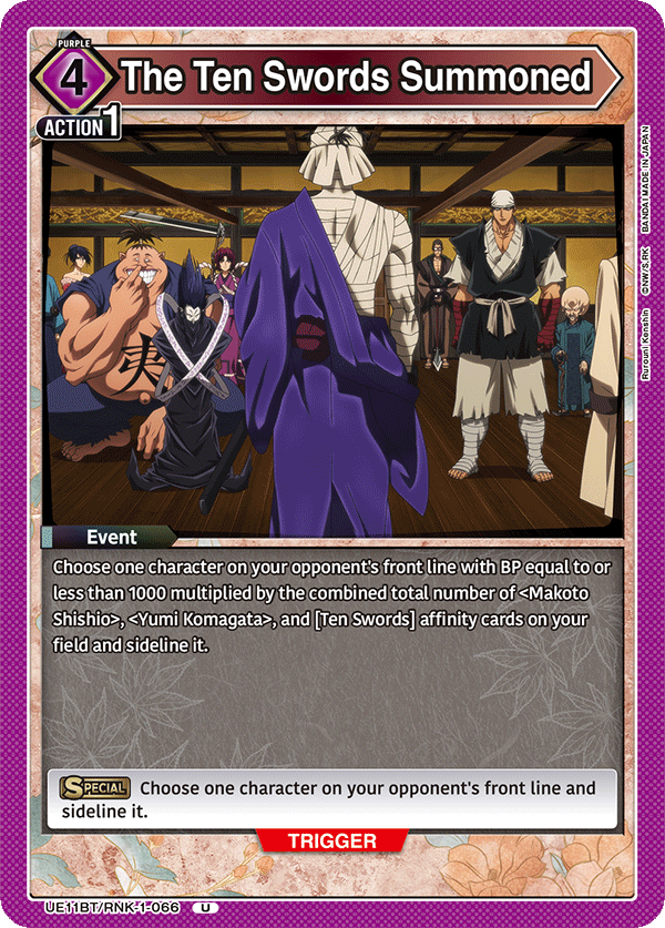 UE11BT/RNK-1-066 The Ten Swords Summoned