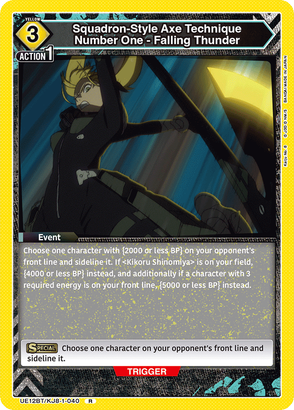 UE12BT/KJ8-1-040 Squadron-Style Axe Technique Number One - Falling Thunder