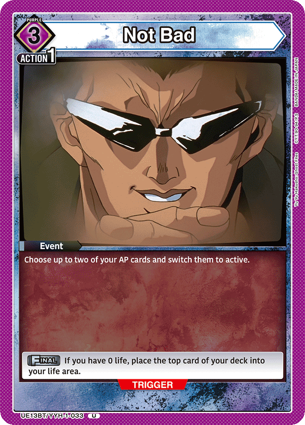 UE13BT/YYH-1-033 Not Bad