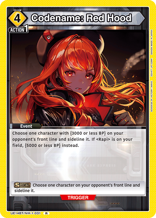 UE14BT/NIK-1-031 Codename: Red Hood