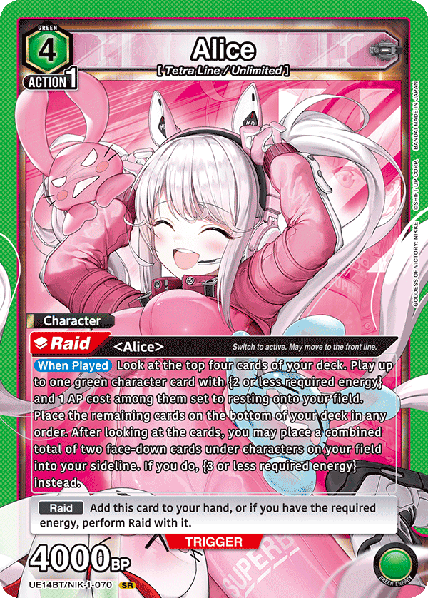 UE14BT/NIK-1-070 Alice