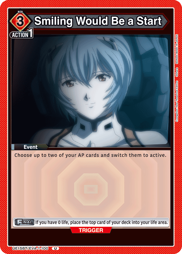 UE15BT/EVA-1-100 Smiling Would Be a Start