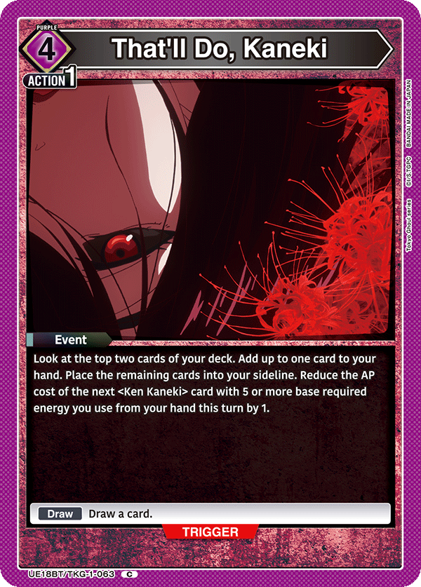 UE18BT/TKG-1-063 That'll Do, Kaneki