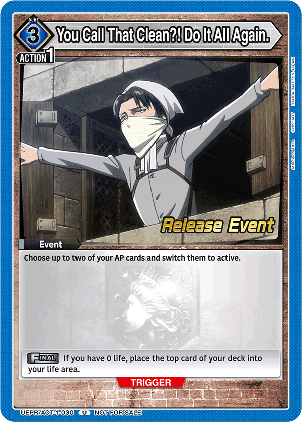 UEPR/AOT-1-030 You Call That Clean?! Do It All Again.