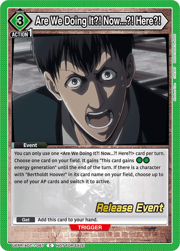UEPR/AOT-1-067 Are We Doing It?! Now...?! Here?!
