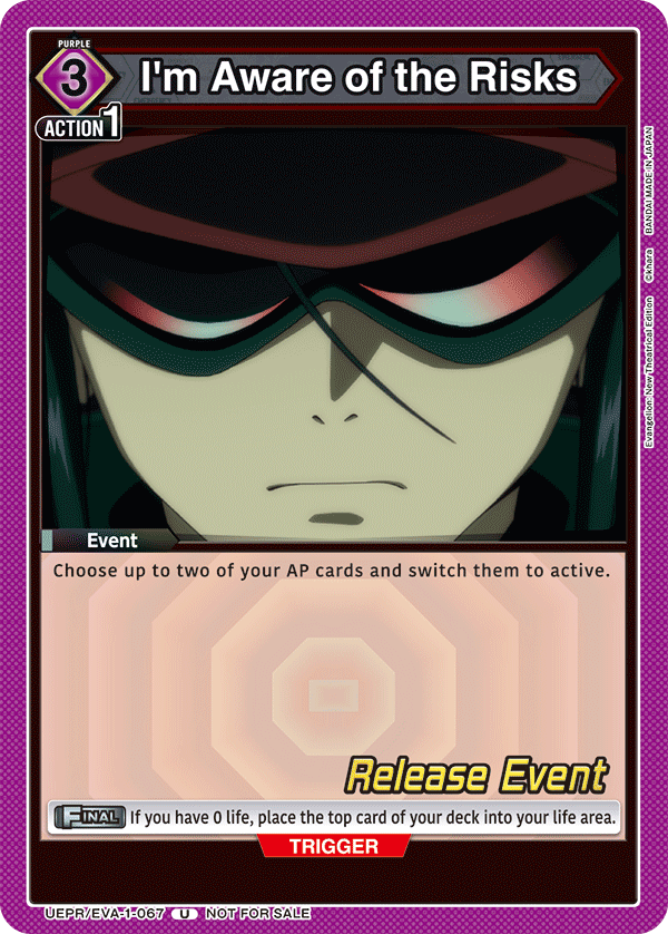 UEPR/EVA-1-067 I'm Aware of the Risks