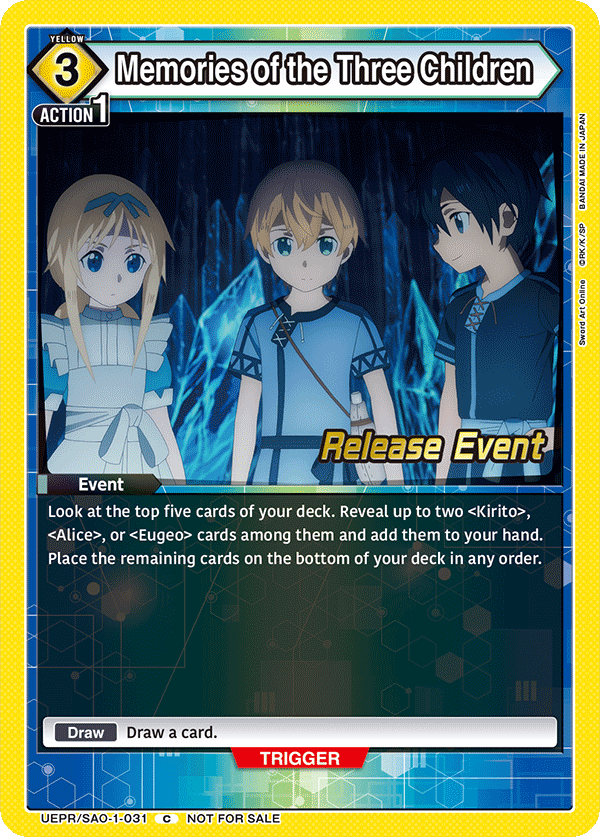 UEPR/SAO-1-031 Memories of the Three Children