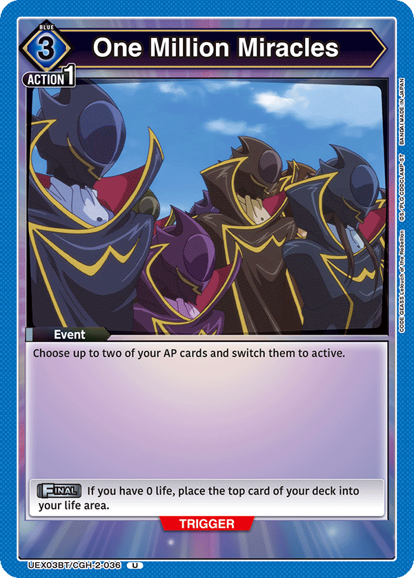 UEX03BT/CGH-2-036 One Million Miracles