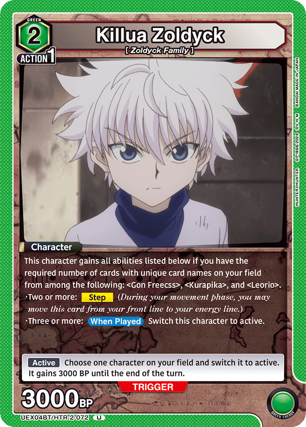 UEX04BT/HTR-2-072 Killua Zoldyck