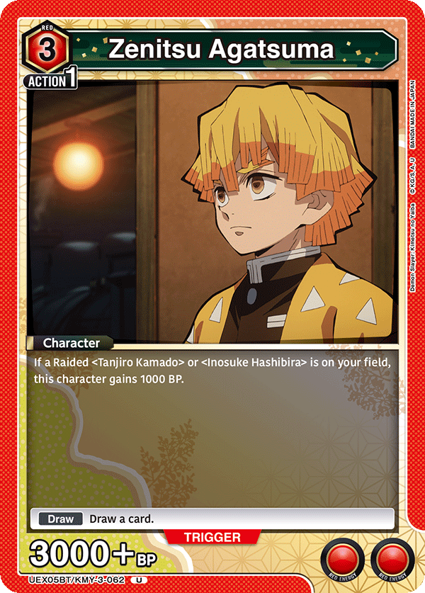 UEX05BT/KMY-3-062 Zenitsu Agatsuma