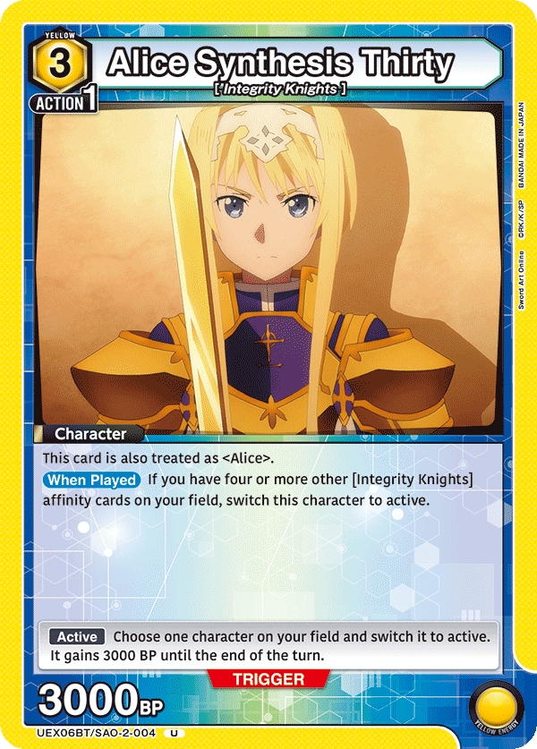 UEX06BT/SAO-2-004 Alice Synthesis Thirty