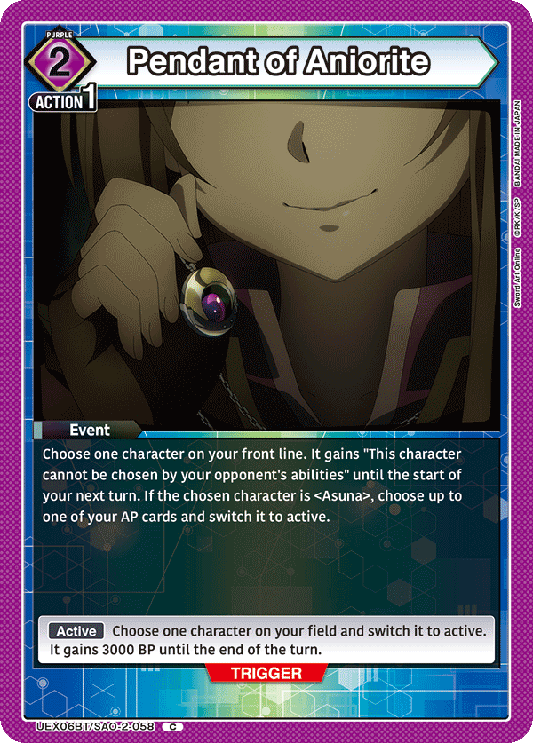 UEX06BT/SAO-2-058 Pendant of Aniorite