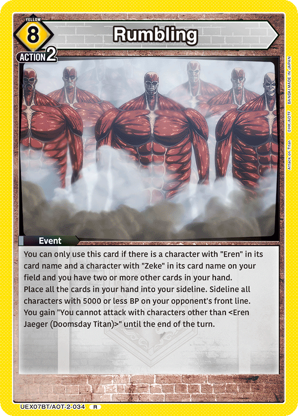 UEX07BT/AOT-2-034 Rumbling