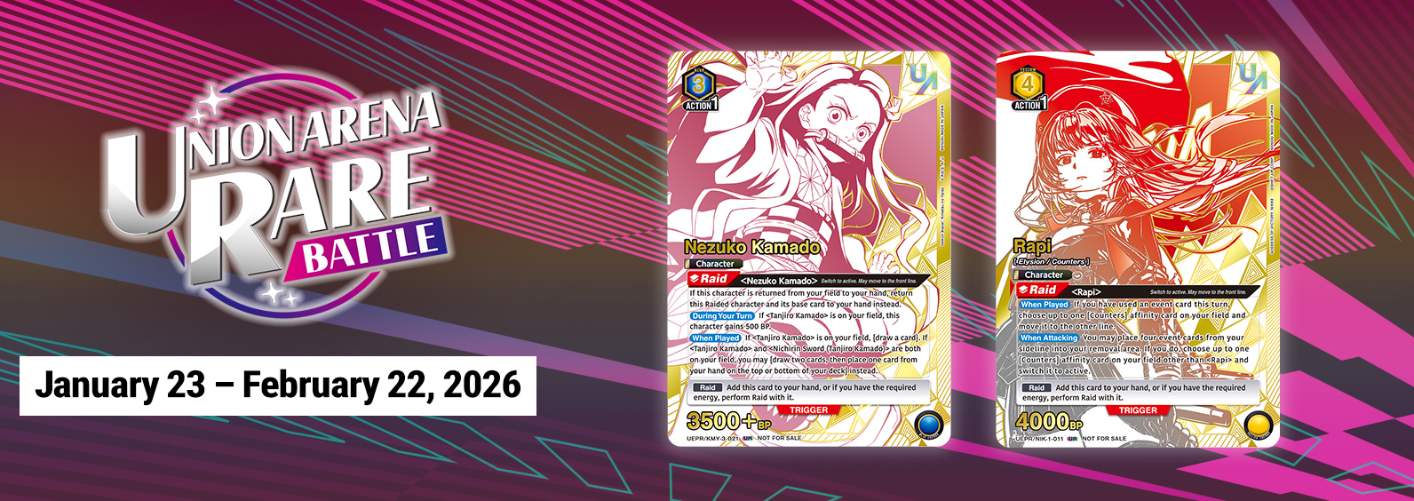 UNION ARENA RARE BATTLE 2026 January-February