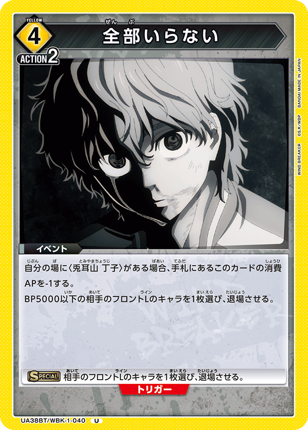 UA38BT/WBK-1-040 全部都不需要