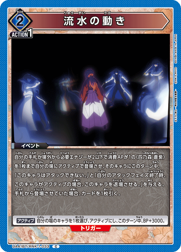 UA41BT/RNK-1-033 流水的動作