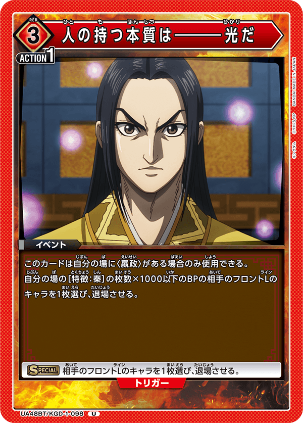 UA48BT/KGD-1-098 人所擁有的本質是───光